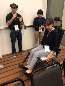 Missy Ball tries Seating Dynamics at ISS 2019