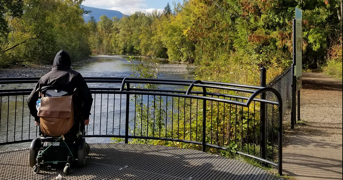 The author found the perfect accessible view point to watch the largest salmon run in North America.