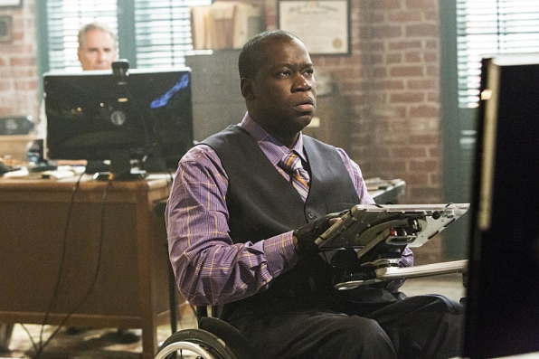 CBS inclusion to increase, here actor Dayrl Mitchell of NCIS shown in wheelchair on set