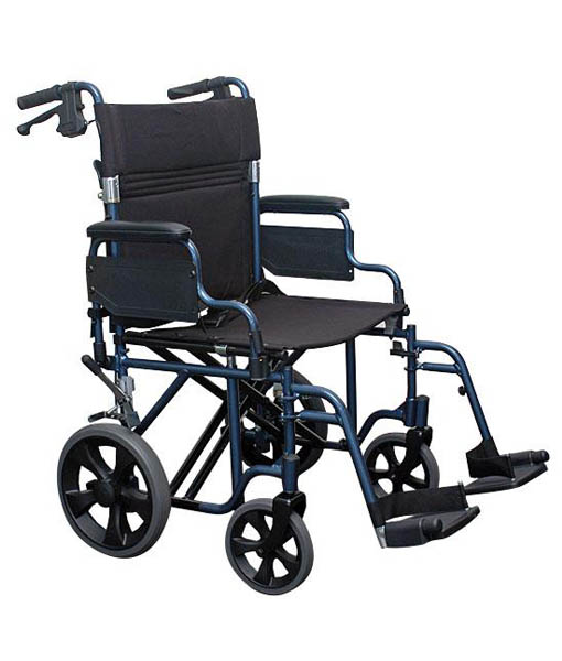 The Auscare Shopper 12 Transit Extra Wide Wheelchair has all the same great features of the standard width Shopper wheelchair with the added benefit of a larger seat and removable armrests.