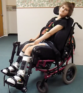 Amber has a Cerebral Palsy diagnosis and loves her dynamic seating.
