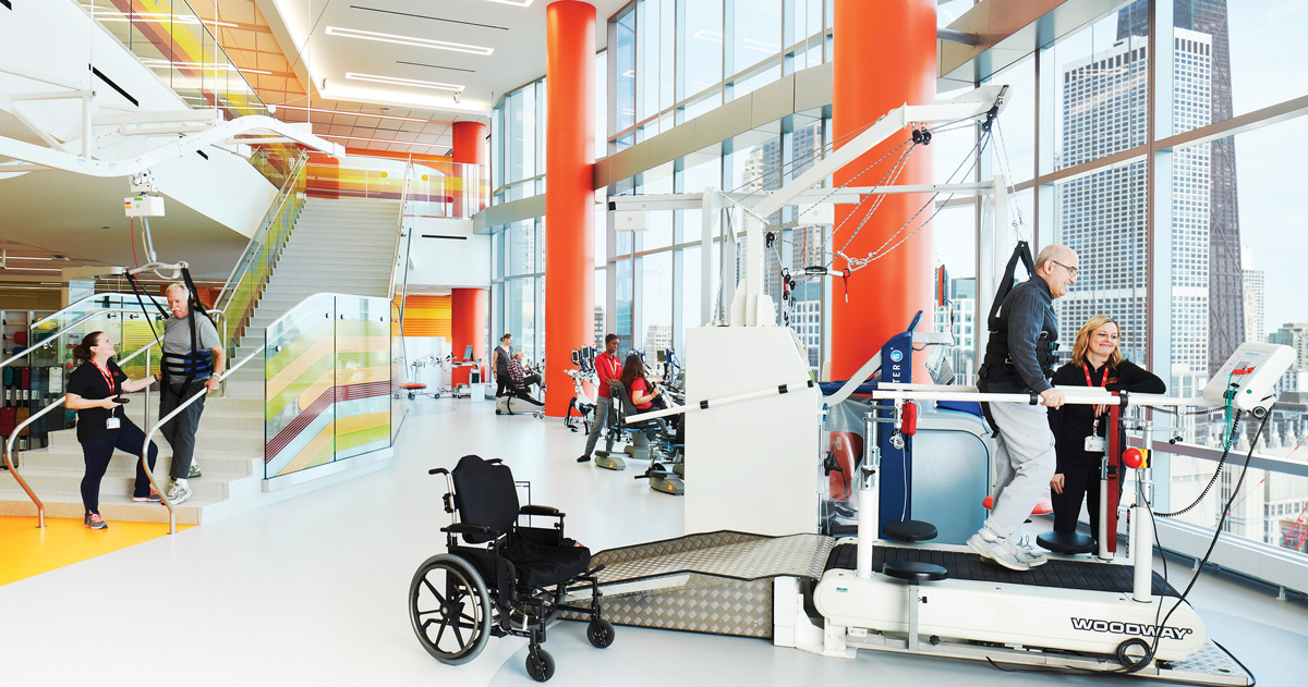 The equipment at the Shirley Ryan AbilityLab is state-of-the-art.