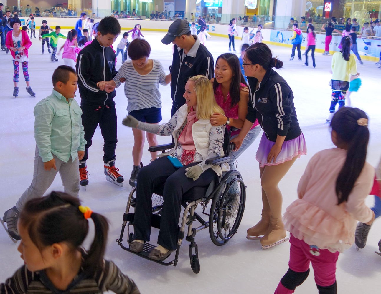 In her blog, Ingersoll talks about how the hospital staff agreed to let her go iceskating if she would be the centerpiece for an ice show. ”It was probably the most amusing thing I had done in Kunming,” she says.