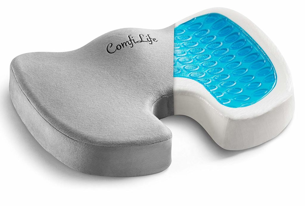 ComfiLife Gel Enhanced Seat Cushion – Non-Slip Orthopedic Gel & Memory Foam Coccyx Cushion for Tailbone Pain 