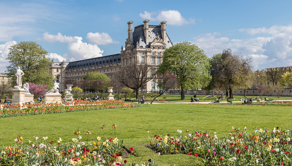 The Louvre as seen from the Tuileries garden
